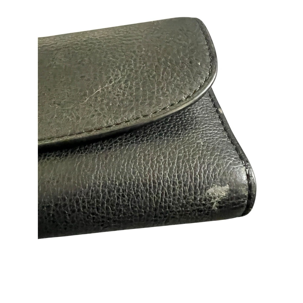 Coach Black Envelope Trifold Wallet for Women with Card Pockets, Zipper Pocket - Picture 4 of 14
